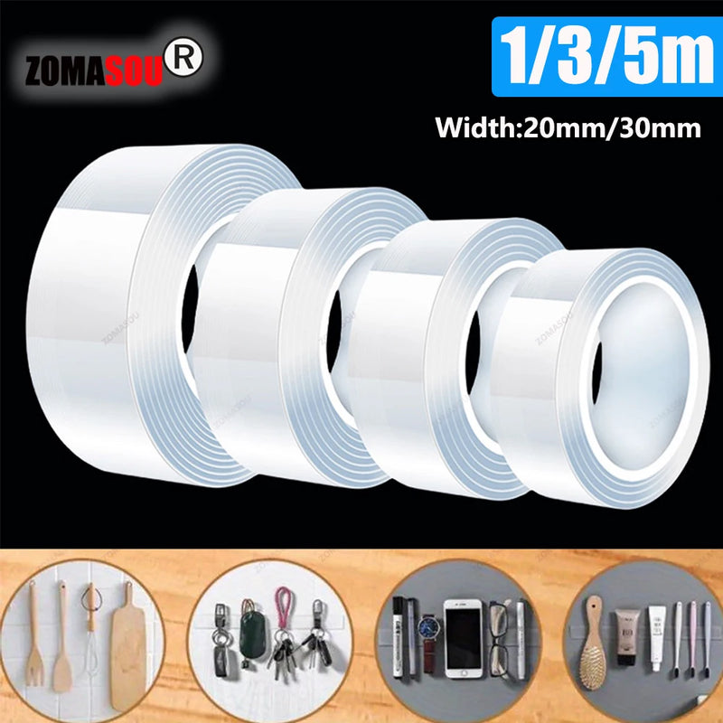Nano Tape Super Strong Double Tape Sided Waterproof Transparent Tape Extra Strong Adhesive Non-slip Tape for Kitchen Bathroom