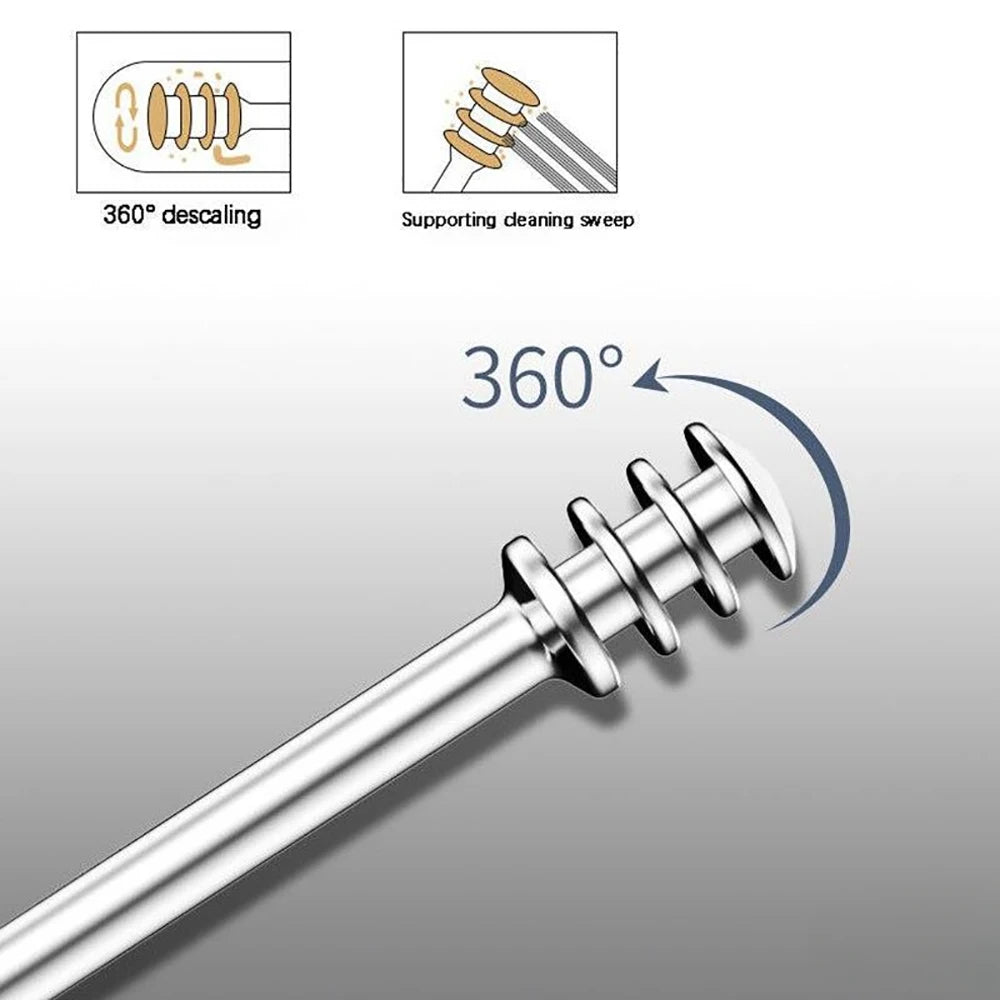 6Pcs/Set Ear Cleaner Ear Care Gadget Earpick Ear Wax Remover Ear Spoon Curette Ear Cleaning Spiral Earpicks Easy Earwax Removal