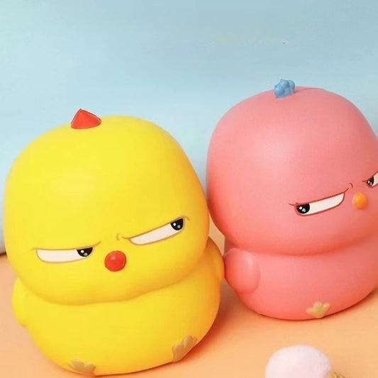 Cute Yellow Chicken Squeeze Toy, Soft PU Stress Relief Fidget Toy for Kids & Adults