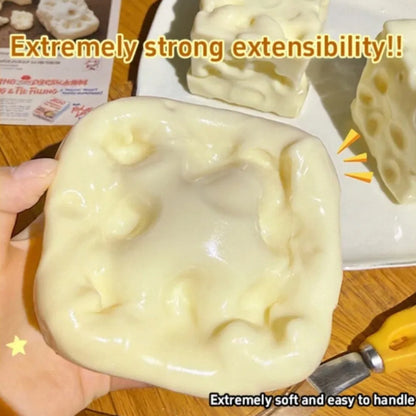 Taba Squishy Cheese Cube – Soft Squeeze Sensory Fidget Toy