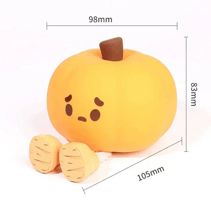 Silicone LED Pumpkin Night Light with Soft Glow for Kids' Bedroom & Bedside Decor