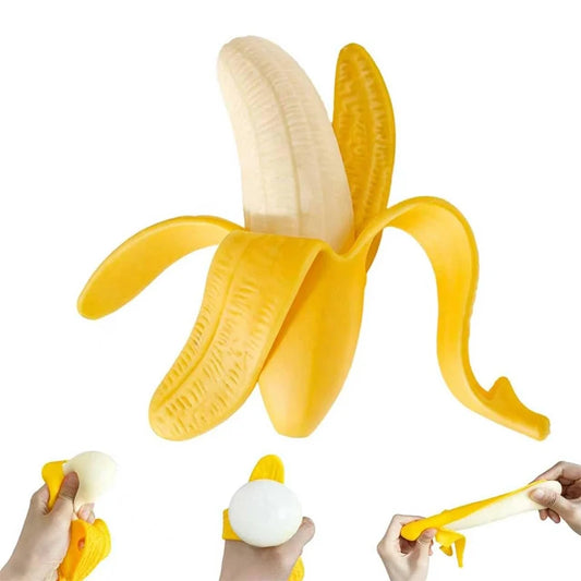 Super Stretchy Banana Squishy Stress Relief Fidget Toy for Kids & Adults