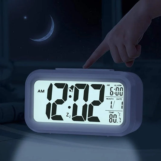 Digital Alarm Clock, Large Display, Silent Luminous Bedside Clock