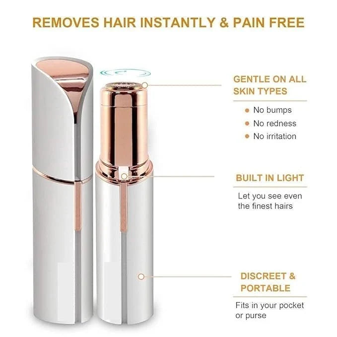 Lipstick Shaped Electric Facial Hair Remover, Portable Mini Face Razor, Waterproof