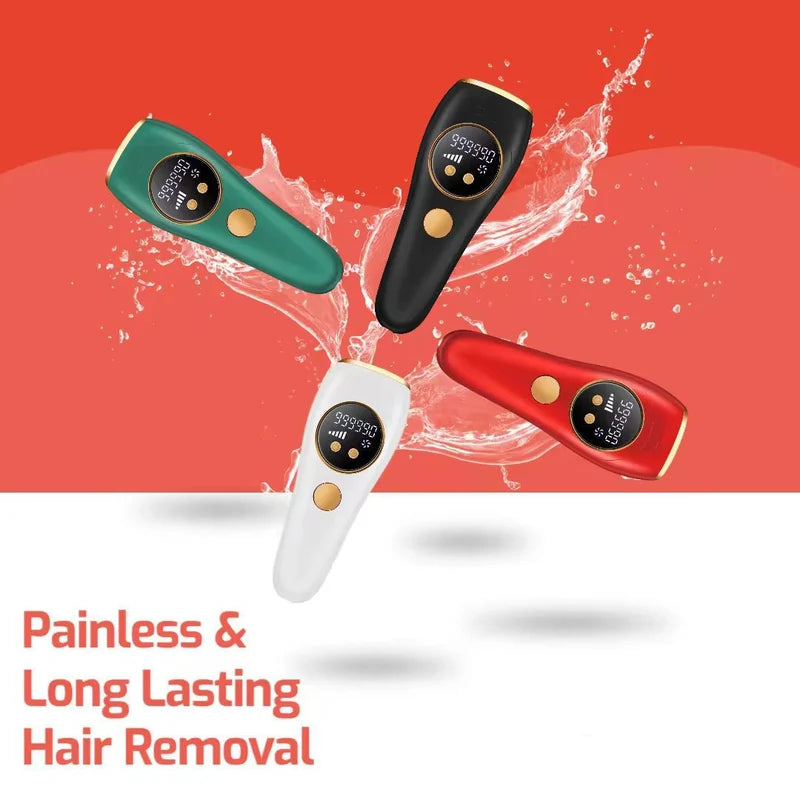 IPL Hair Removal Device with Ice Cooling | Portable At-Home IPL Epilator for Face & Body