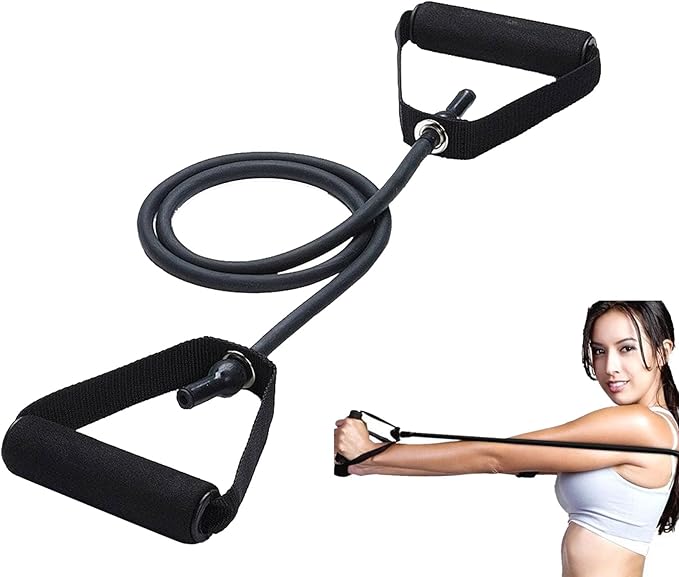 Adjustable Resistance Bands with Handles | 4-Level Resistance Exercise Bands for Home, Yoga & Pilates