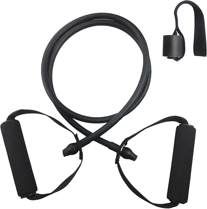 Adjustable Resistance Bands with Handles | 4-Level Resistance Exercise Bands for Home, Yoga & Pilates