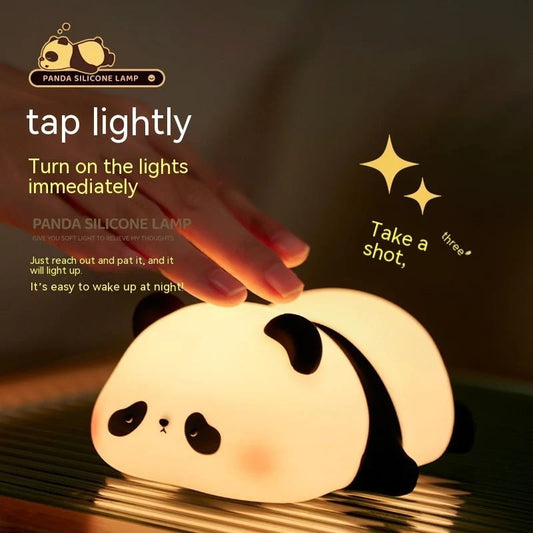 Cute Animal Silicone Night Light, USB Rechargeable LED Bedside Lamp