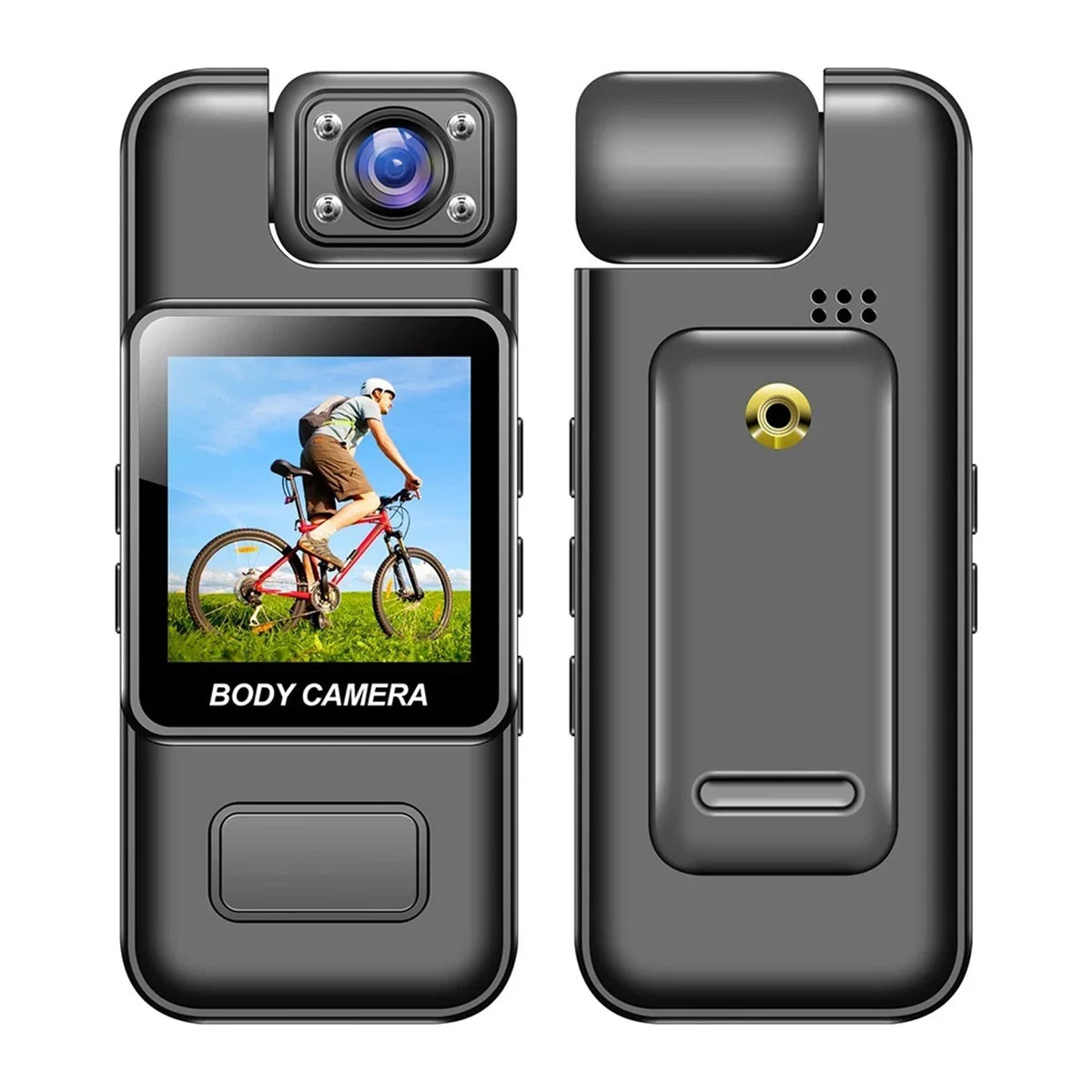 4K Ultra HD Body Worn Camera | Portable Mini Body Camera with Night Vision & 180° Rotatable Lens