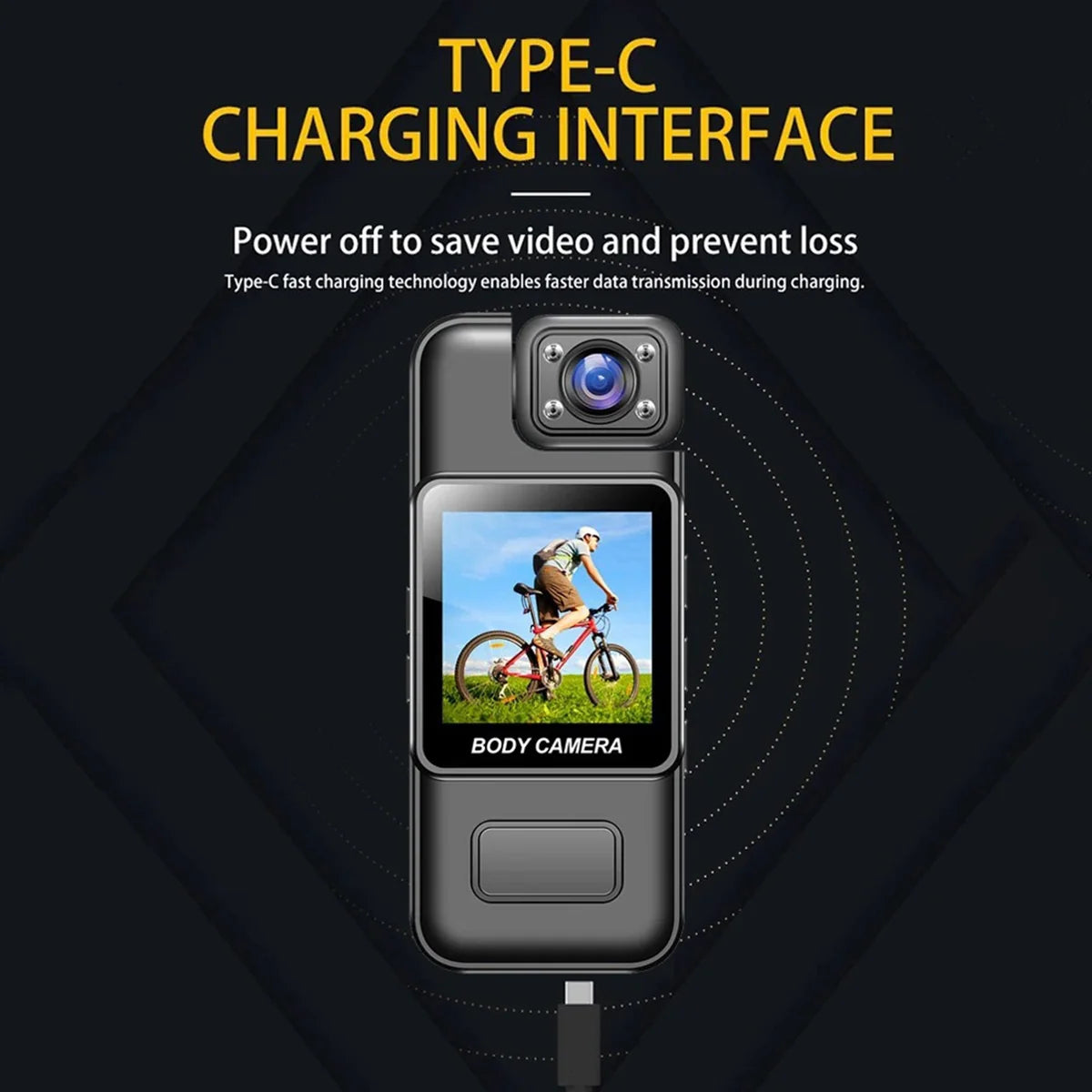 4K Ultra HD Body Worn Camera | Portable Mini Body Camera with Night Vision & 180° Rotatable Lens