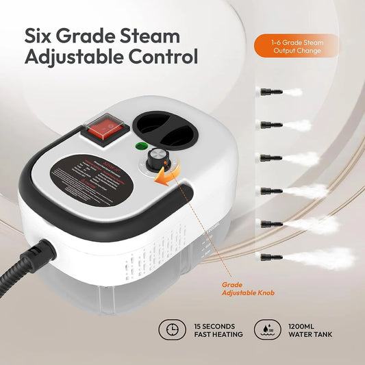 2500W Steam Cleaner, High Temperature Steam Cleaning Machine, Multi-Surface Cleaner