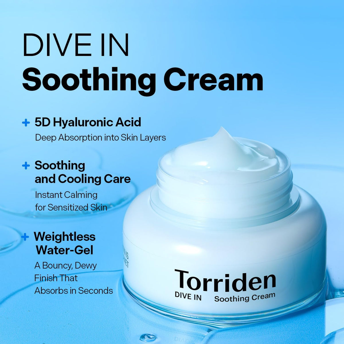 Torriden DIVE-IN Low Molecular Hyaluronic Acid Soothing Cream 100ml