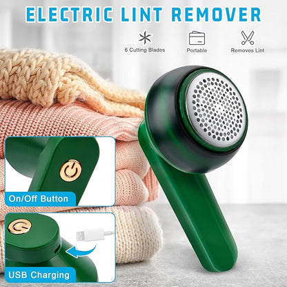 Rechargeable Electric Lint Remover, Fabric Shaver, Clothes Fuzz & Pill Remover