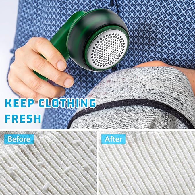 Rechargeable Electric Lint Remover, Fabric Shaver, Clothes Fuzz & Pill Remover