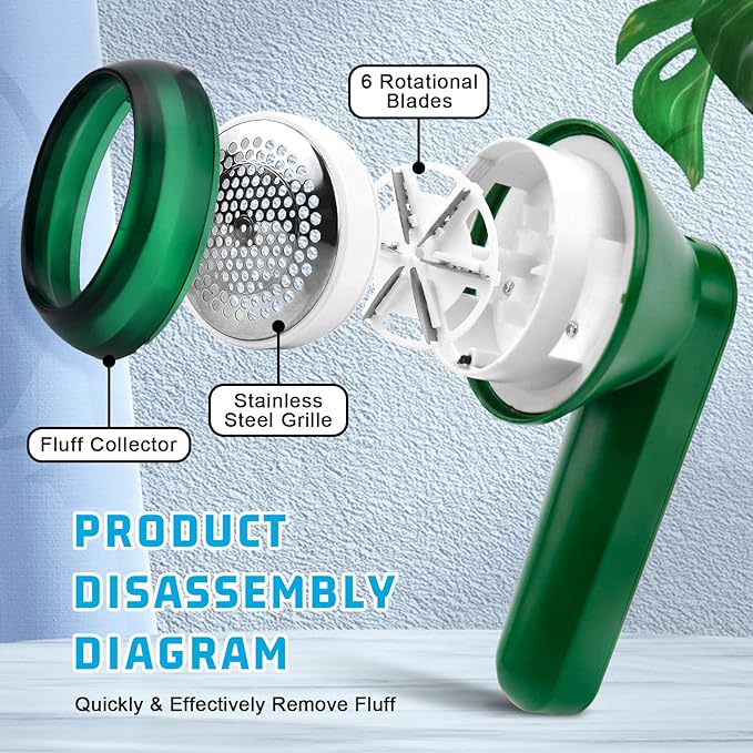 Rechargeable Electric Lint Remover, Fabric Shaver, Clothes Fuzz & Pill Remover