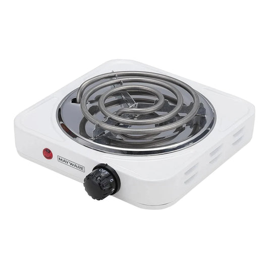 1000W Electric Hot Plate, Stainless Steel Single Burner, Portable Electric Stove
