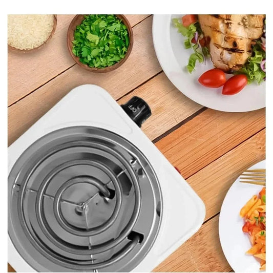 1000W Electric Hot Plate, Stainless Steel Single Burner, Portable Electric Stove