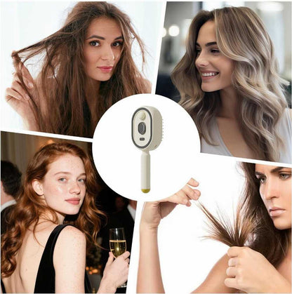 Rechargeable Electric Scalp Massage Comb with Spray Function, Detangling & Anti-Static Hair Care